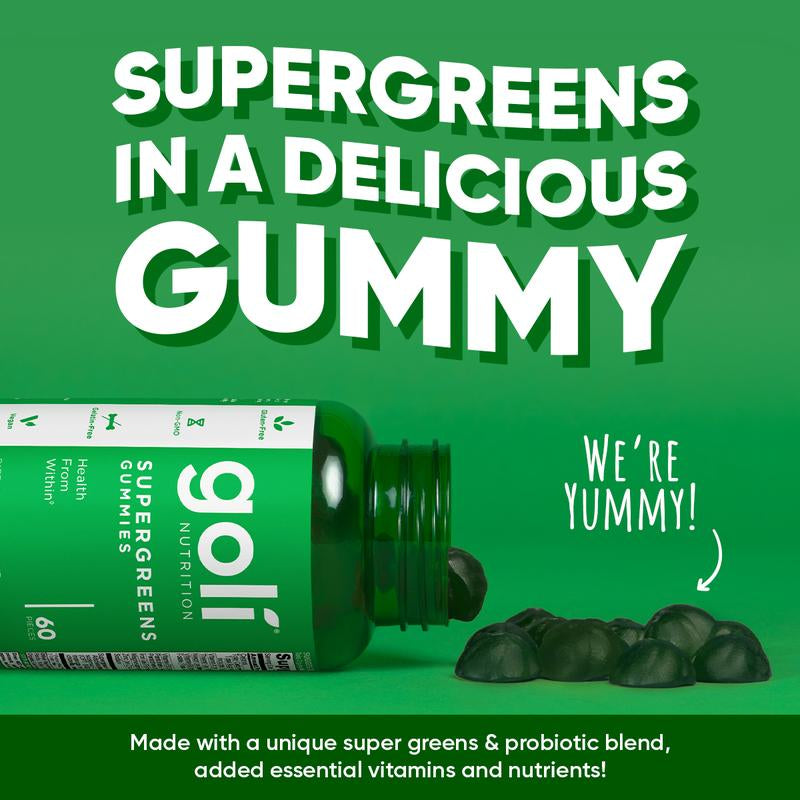 Goli Complete Wellness Bundle - 6-Pack of 3-in-1 Pre, Post, Probiotic Gummies with Apple Cider Vinegar, Vitamin B12, Ashwagandha, Matcha, Beets, and Super Greens - Vegan, Non-GMO, Gluten-Free!