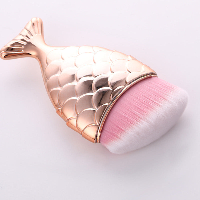 Mermaid Silhouette Brush Beauty Tool Color Fishtail Nylon Hair Makeup Tool