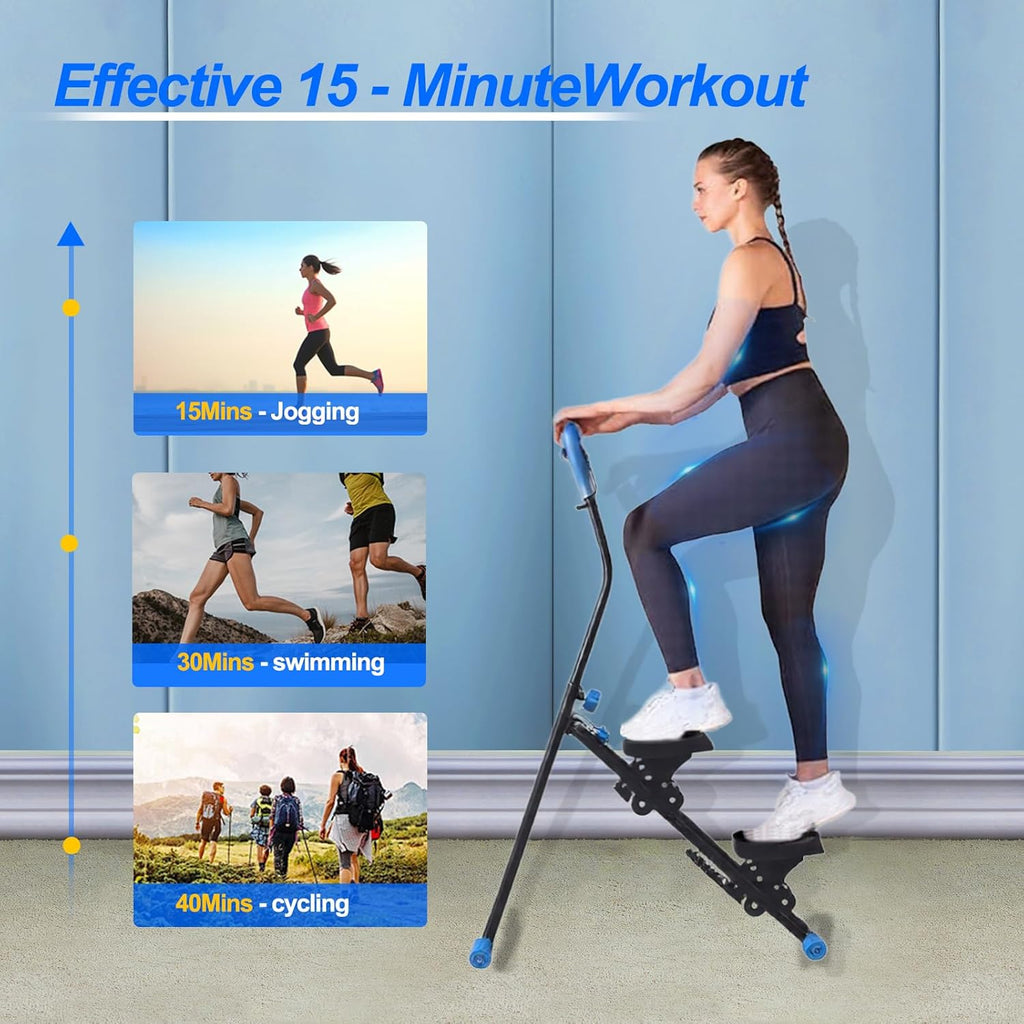 Steppers for Exercise at Home, Vertical Climber Workout Machine, Stair Climber for Full Body Workout with Adjustable Handlebar, Perfect for Women Men