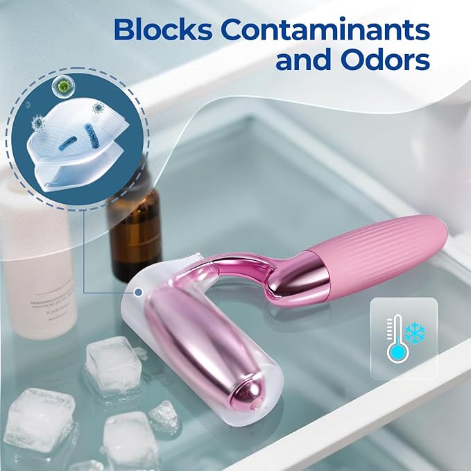 MORGLES Ice Roller for Face and Eyes, Ice Face Roller for Women Skin Care, Cold Facial Roller for Puffiness, Migraine Relief and Lymphatic Drainage