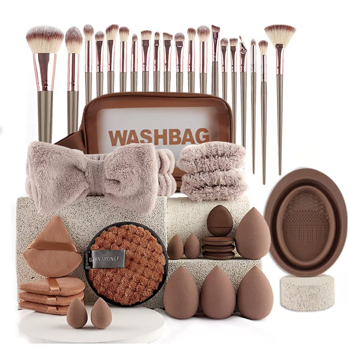 20- 40 Beauty Tools Major Combination Suit Face Wash Makeup Full Set (pick a set)