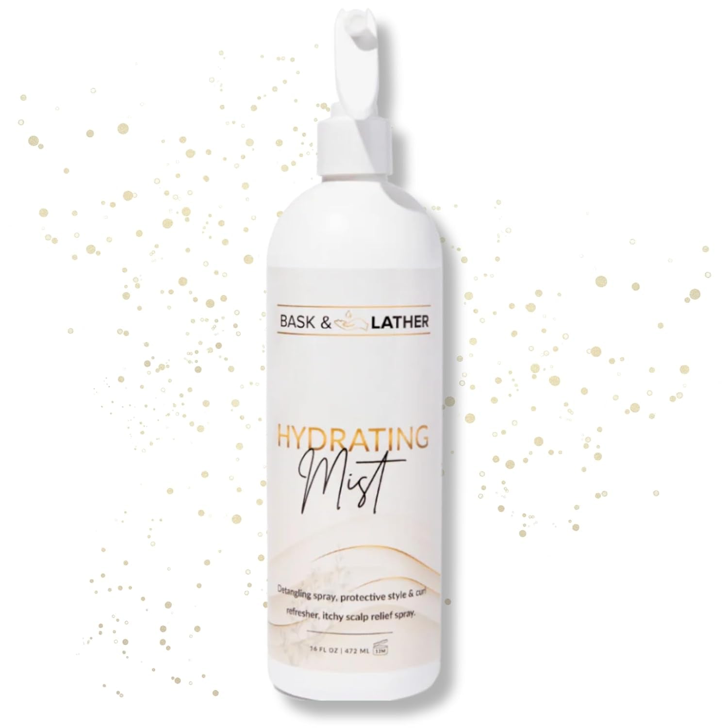 Hydrating Hair Mist, Leave-In Conditioner, Itchy Scalp Relief, Detangler, Curl Definer, Aloe Vera, Avocado Oil, for All Hair Types (16 Oz)