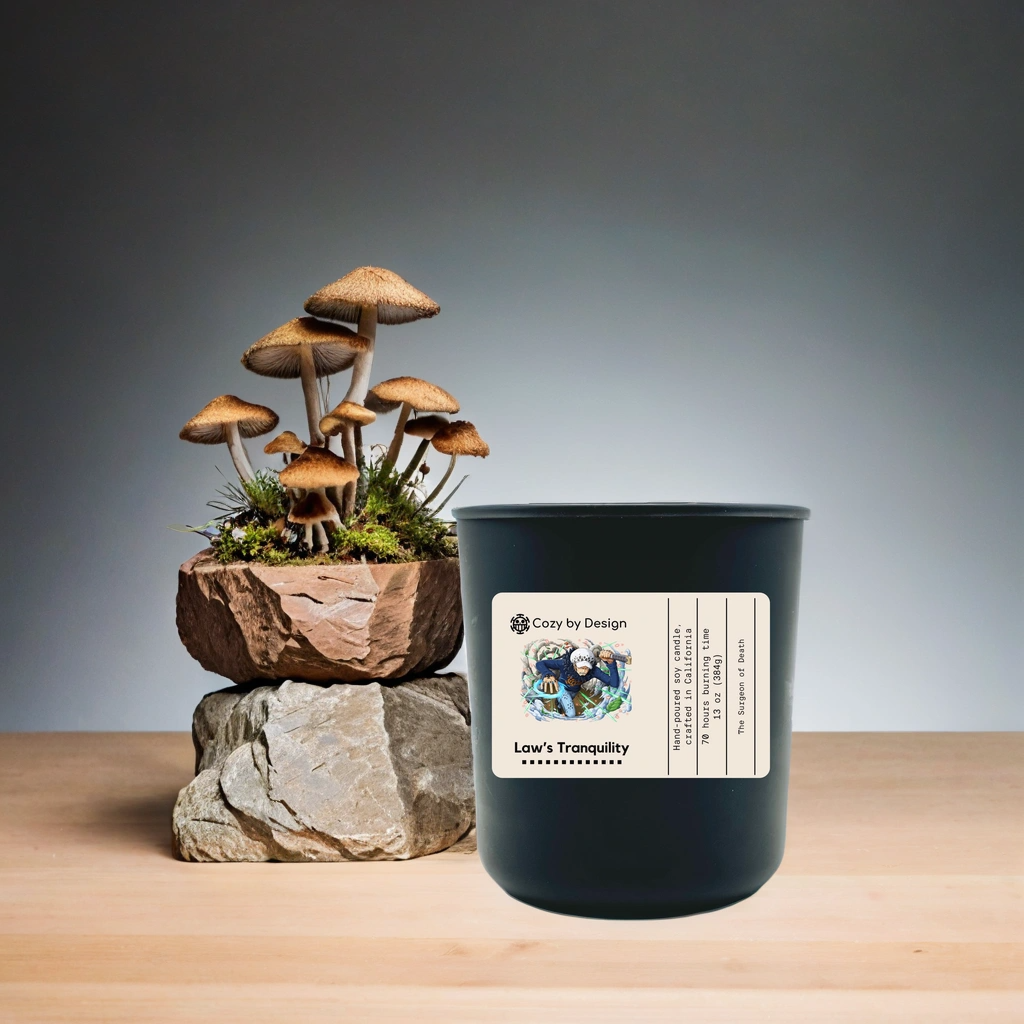Law Inspired Anime Candle - Sea Salt & Amber Scented Candle - One Piece Gifts