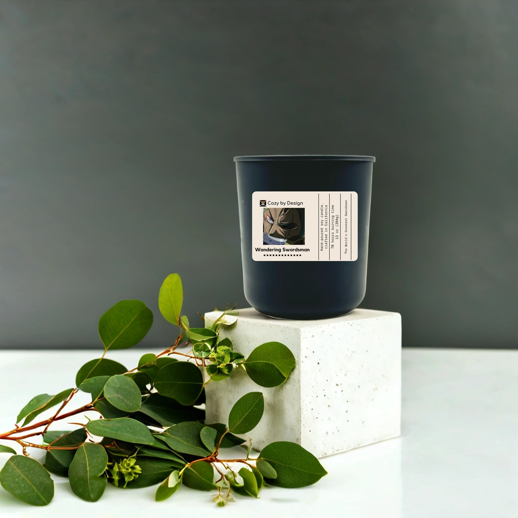 Anime Scented Candle - Zoro Inspired Wondering Swordsman Nature Moss & Forest Musk Candle
