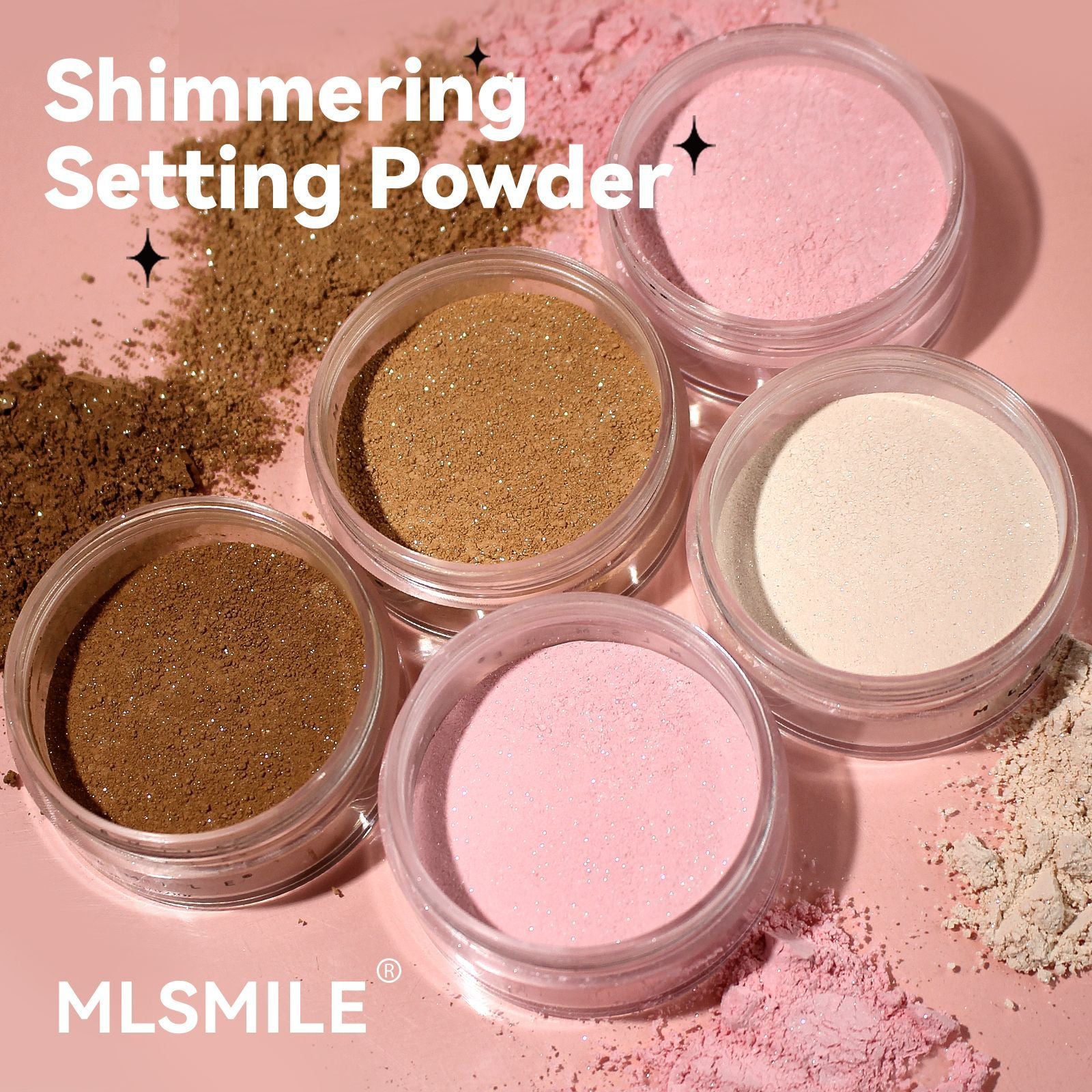 Pearlescent Face Powder Concealer Powder Waterproof Sweat-proof Oil Control