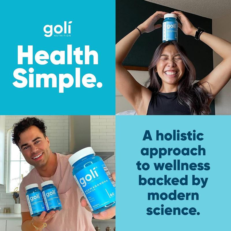 Goli Ultimate Power Wellness Trio: 3-in-1 Gummies for Stress Relief, Gut Health & Immune Support - Vegan, Gluten-Free & Non-GMO!