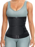 Sweat Waist Trainer for Women Two Belts, Neoprene Workout Corset Waist Trainer Cincher Trimmer Shaper Zipper
