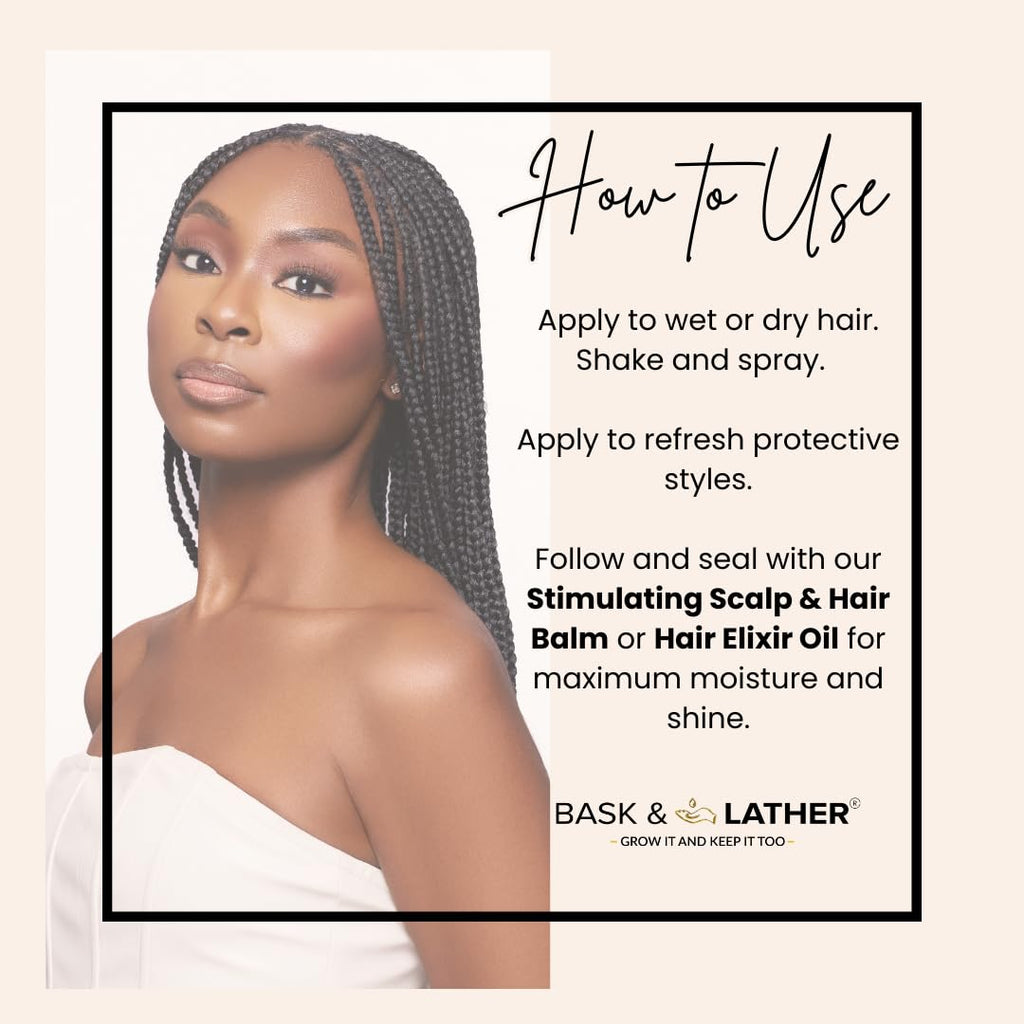Hydrating Hair Mist, Leave-In Conditioner, Itchy Scalp Relief, Detangler, Curl Definer, Aloe Vera, Avocado Oil, for All Hair Types, 8 Oz