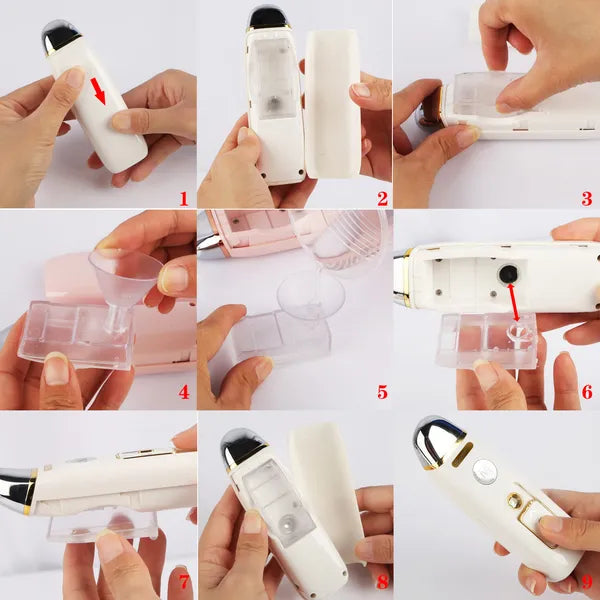 Nano Facial Mister 15ml Mini Face Humidifier Portable Facial Sprayer USB Rechargeable Handy Skin Care Machine For Face Hydrating Daily Makeup