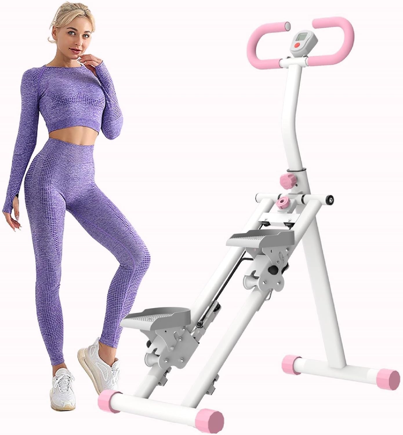 Stair Stepper for Exercise at Home, Upgrade Vertical Climber Stairmaster for Full-Body Workout, Folding Cardio Exercise Climber Steppers Machine with Adjustable Handlebar for Gym Exercise