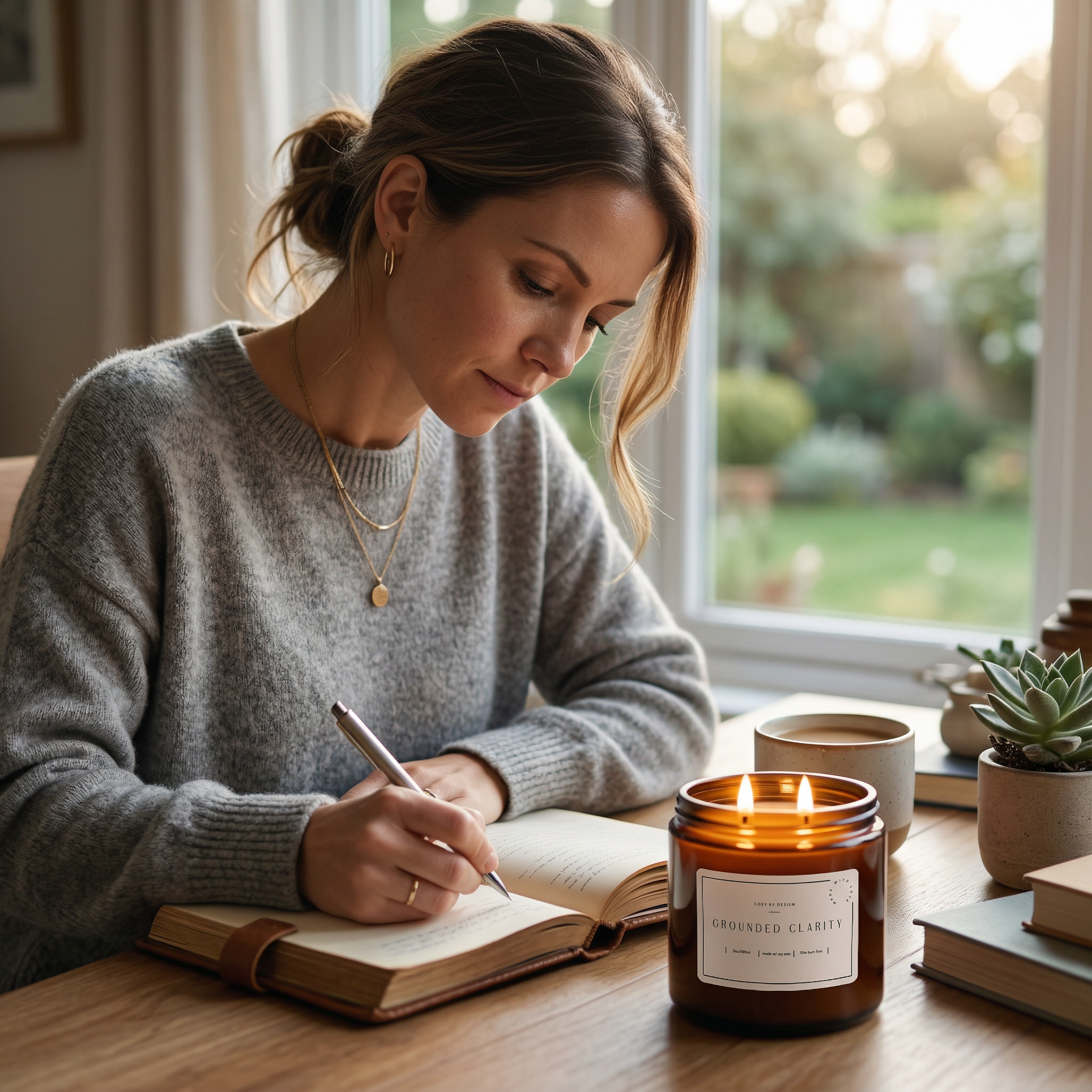 Grounded Clarity - 12oz Palo Santo and Ginger Aromatherapy Candle